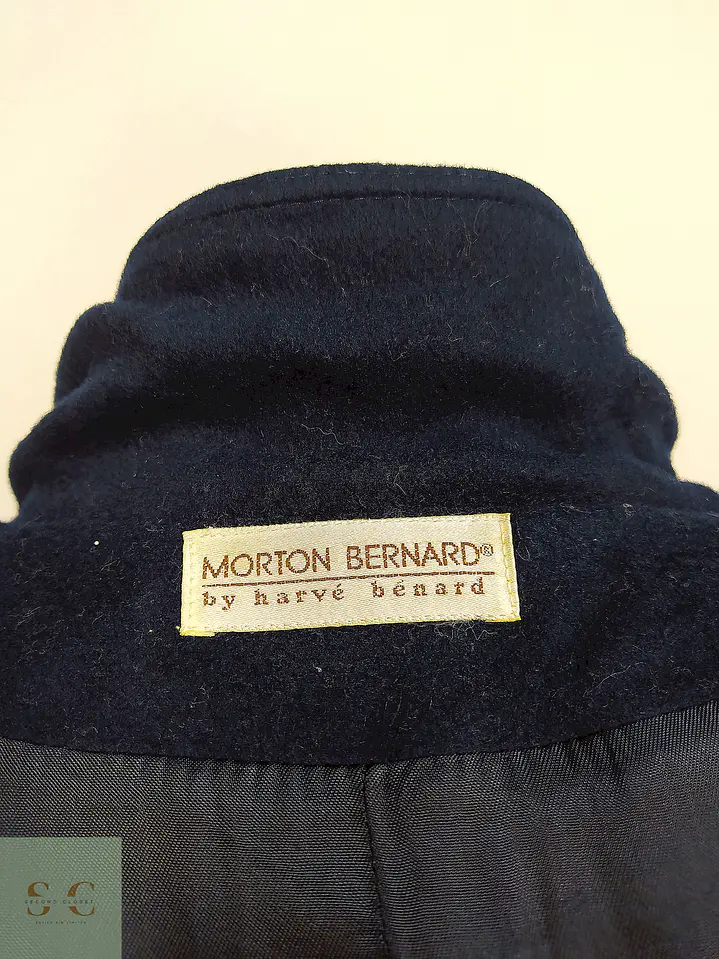 Abrigo Sobretodo de Lana Azul Marino Morton Bernard Talla L/XL 18