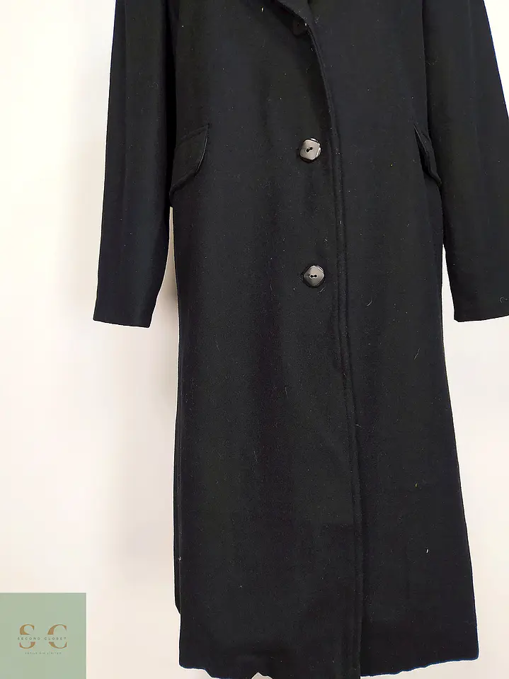 Abrigo Largo Sastre de Paño Negro Talla XL 4