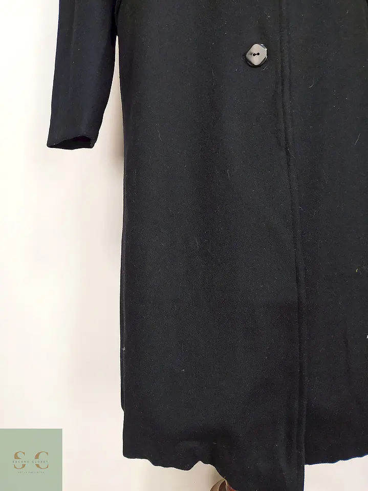 Abrigo Largo Sastre de Paño Negro Talla XL 5