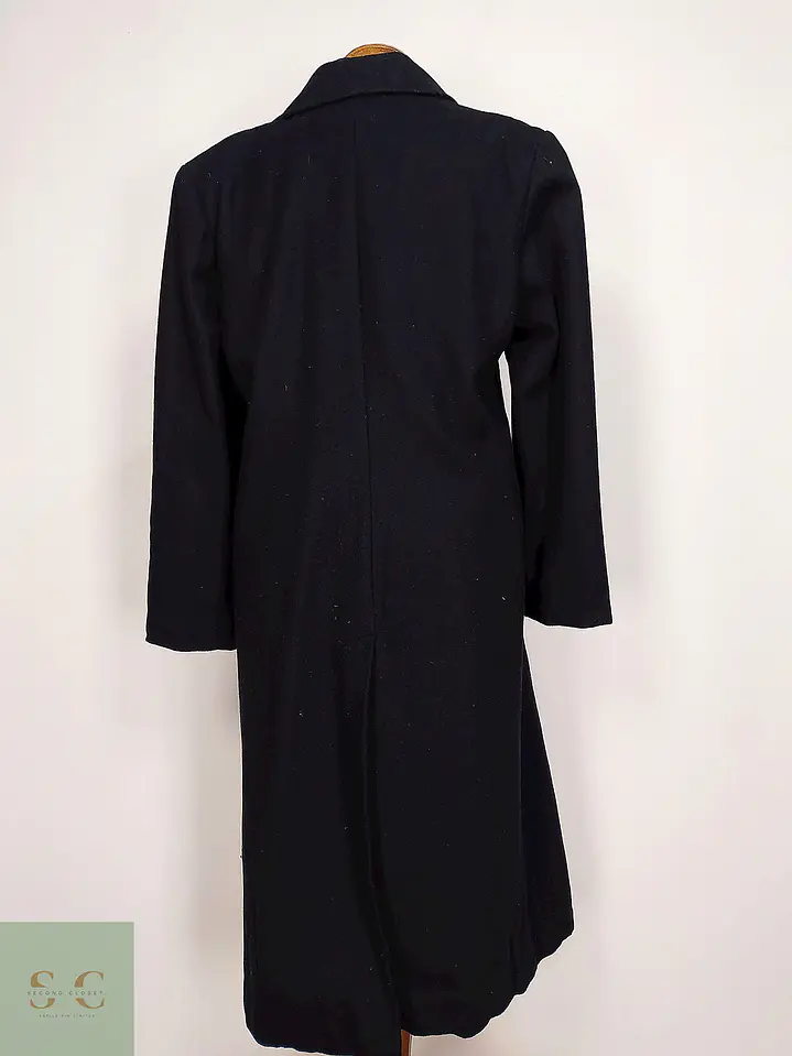 Abrigo Largo Sastre de Paño Negro Talla XL 14