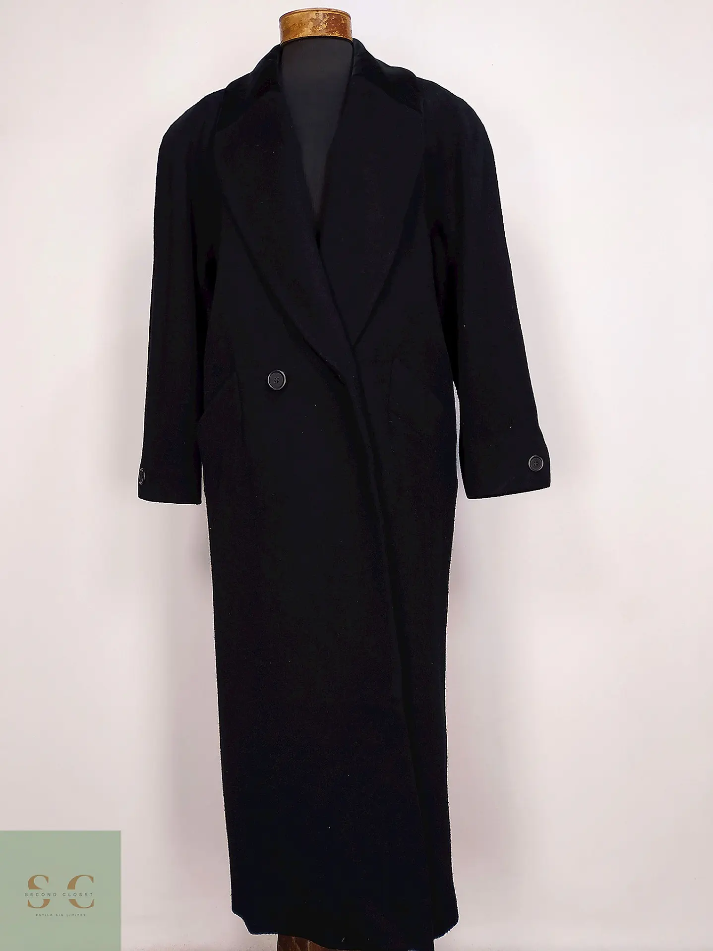 Abrigo Largo Clásico de Paño Jones New York Talla XXL 2