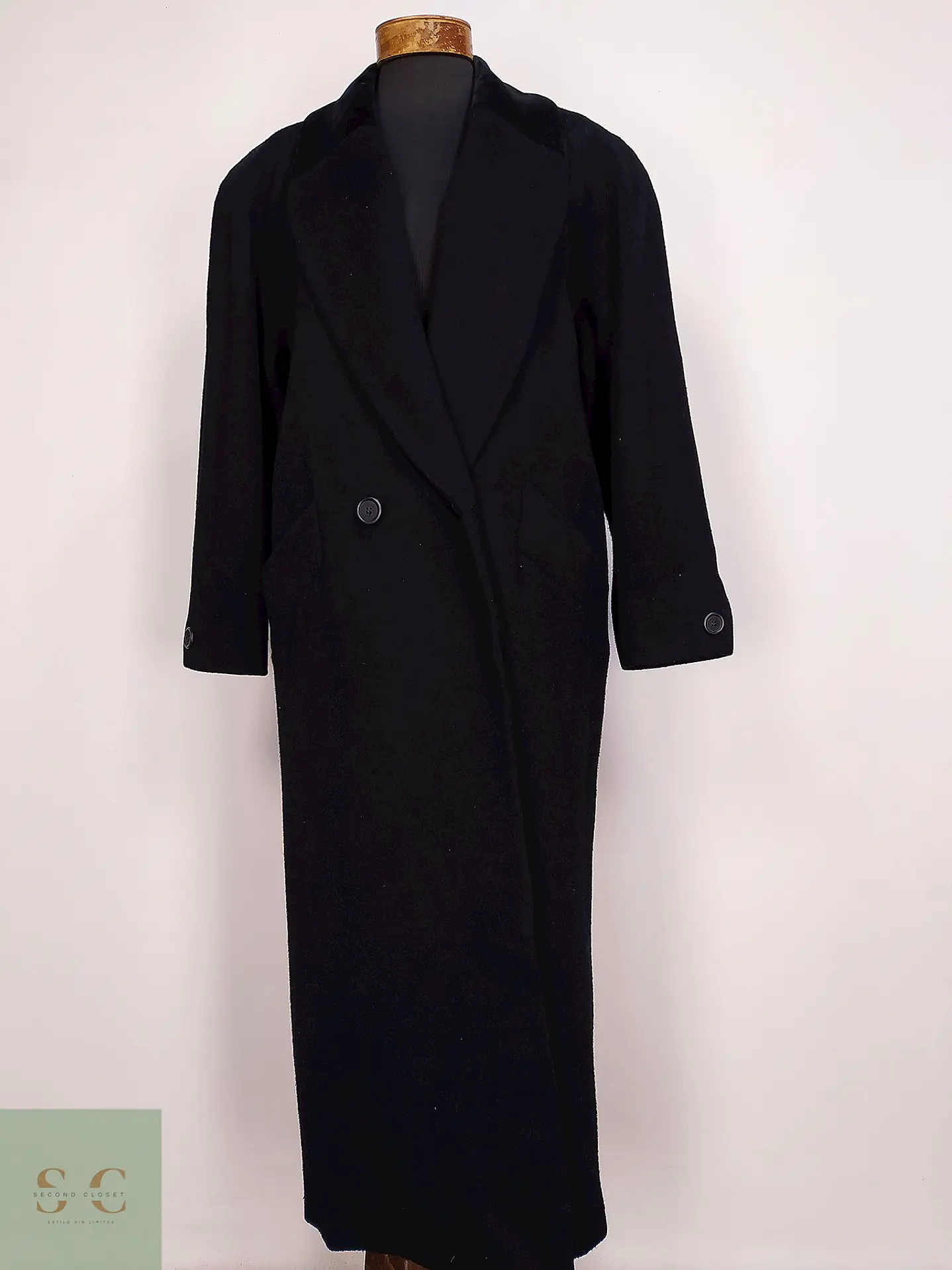 Abrigo Largo Clásico de Paño Jones New York Talla XXL 3