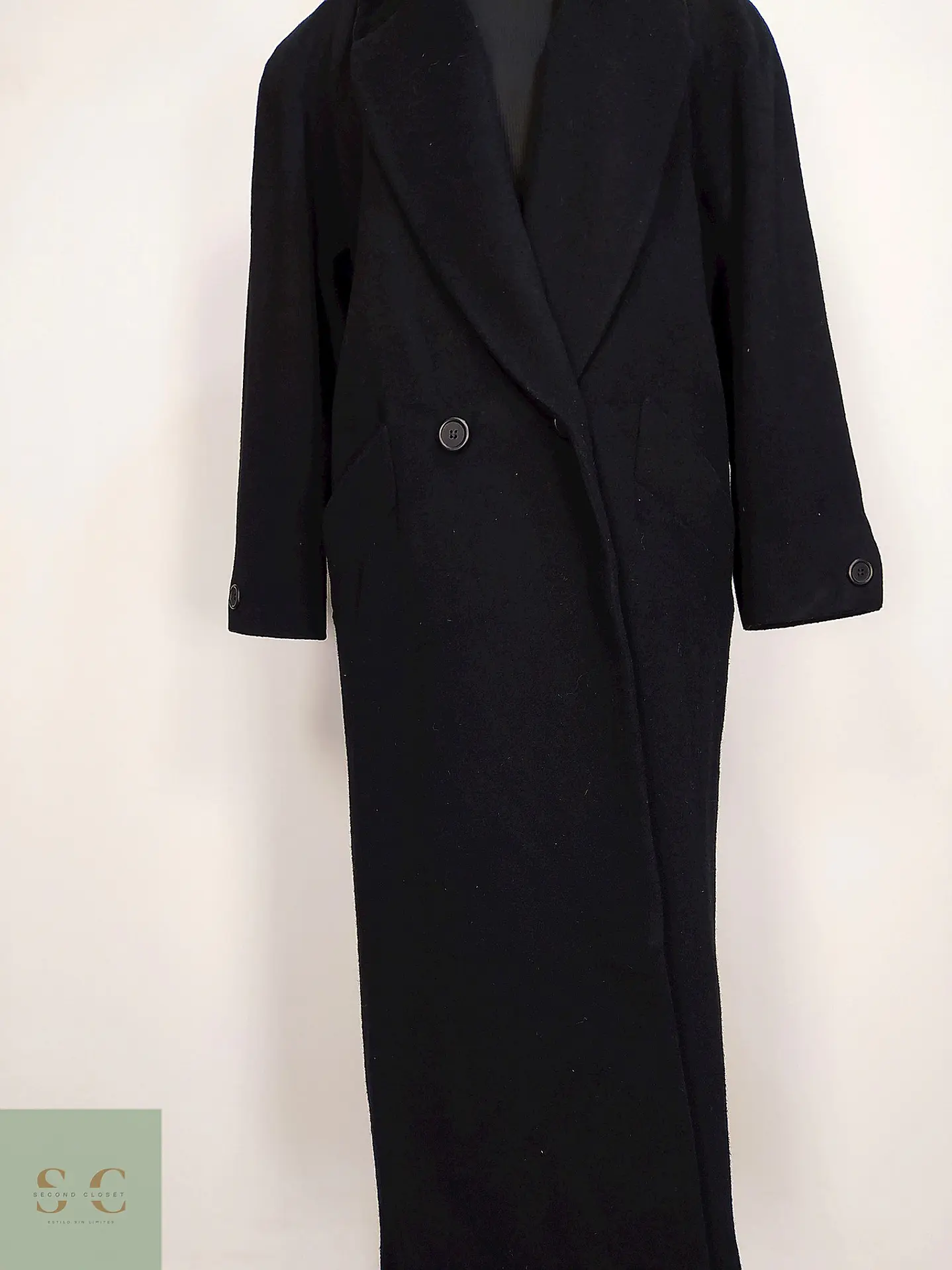 Abrigo Largo Clásico de Paño Jones New York Talla XXL 4