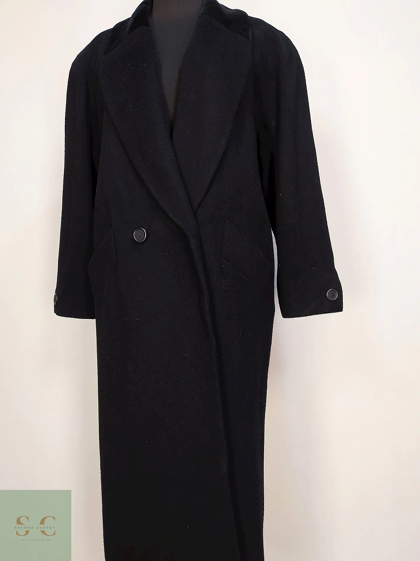 Abrigo Largo Clásico de Paño Jones New York Talla XXL 5