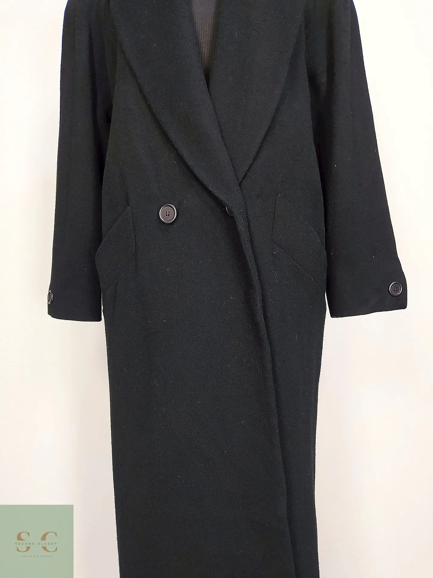Abrigo Largo Clásico de Paño Jones New York Talla XXL 6