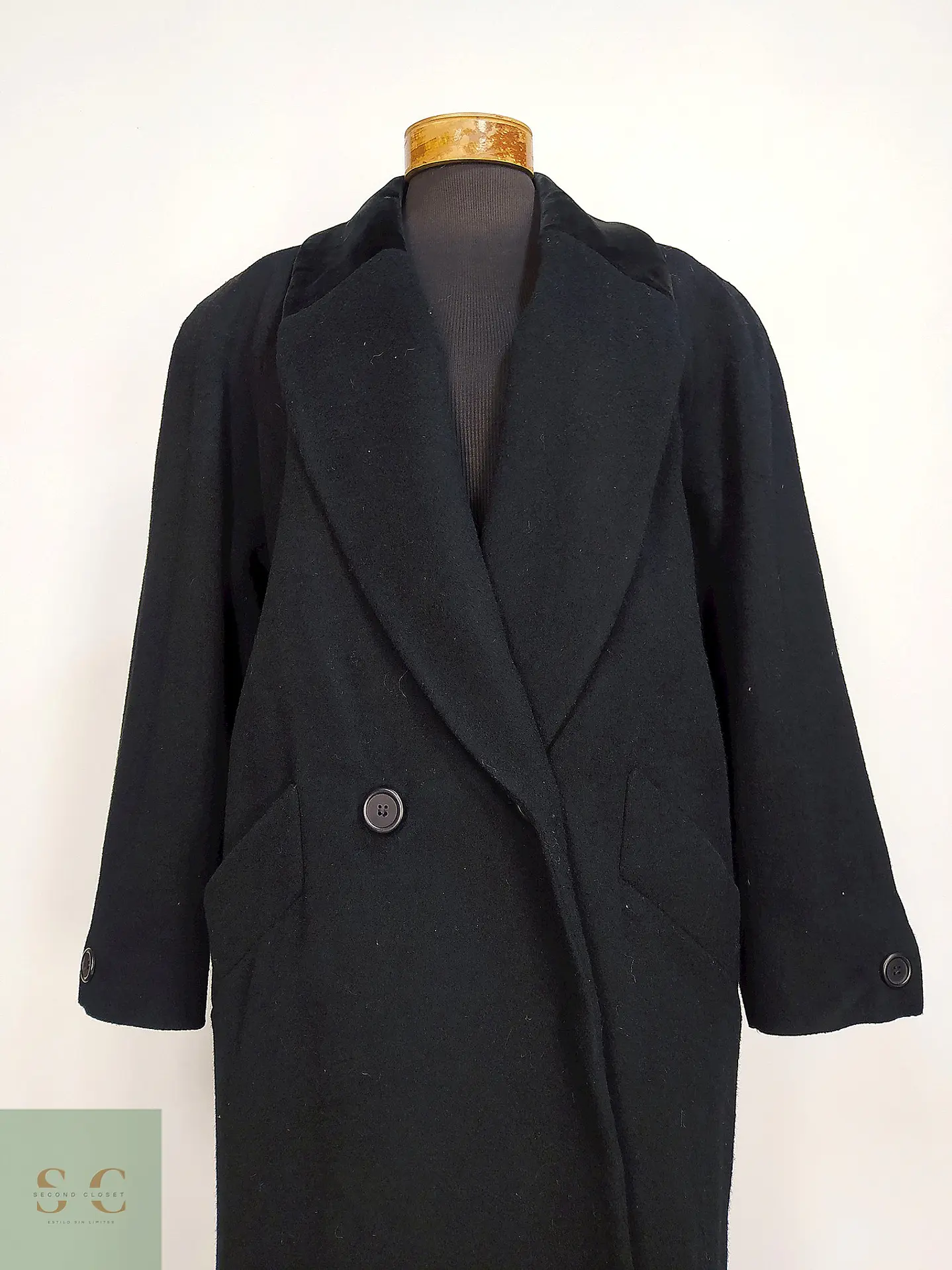 Abrigo Largo Clásico de Paño Jones New York Talla XXL 8