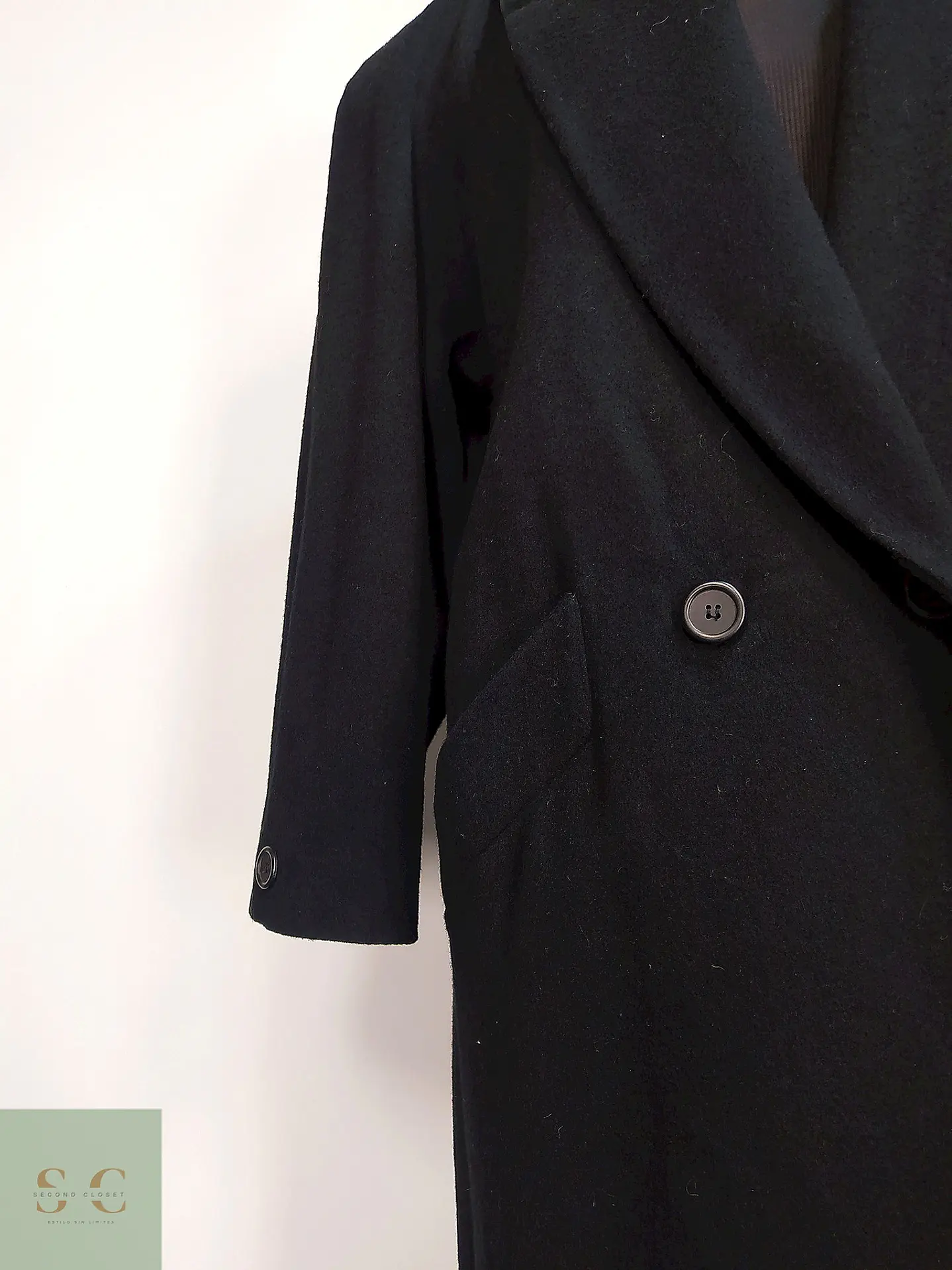 Abrigo Largo Clásico de Paño Jones New York Talla XXL 11