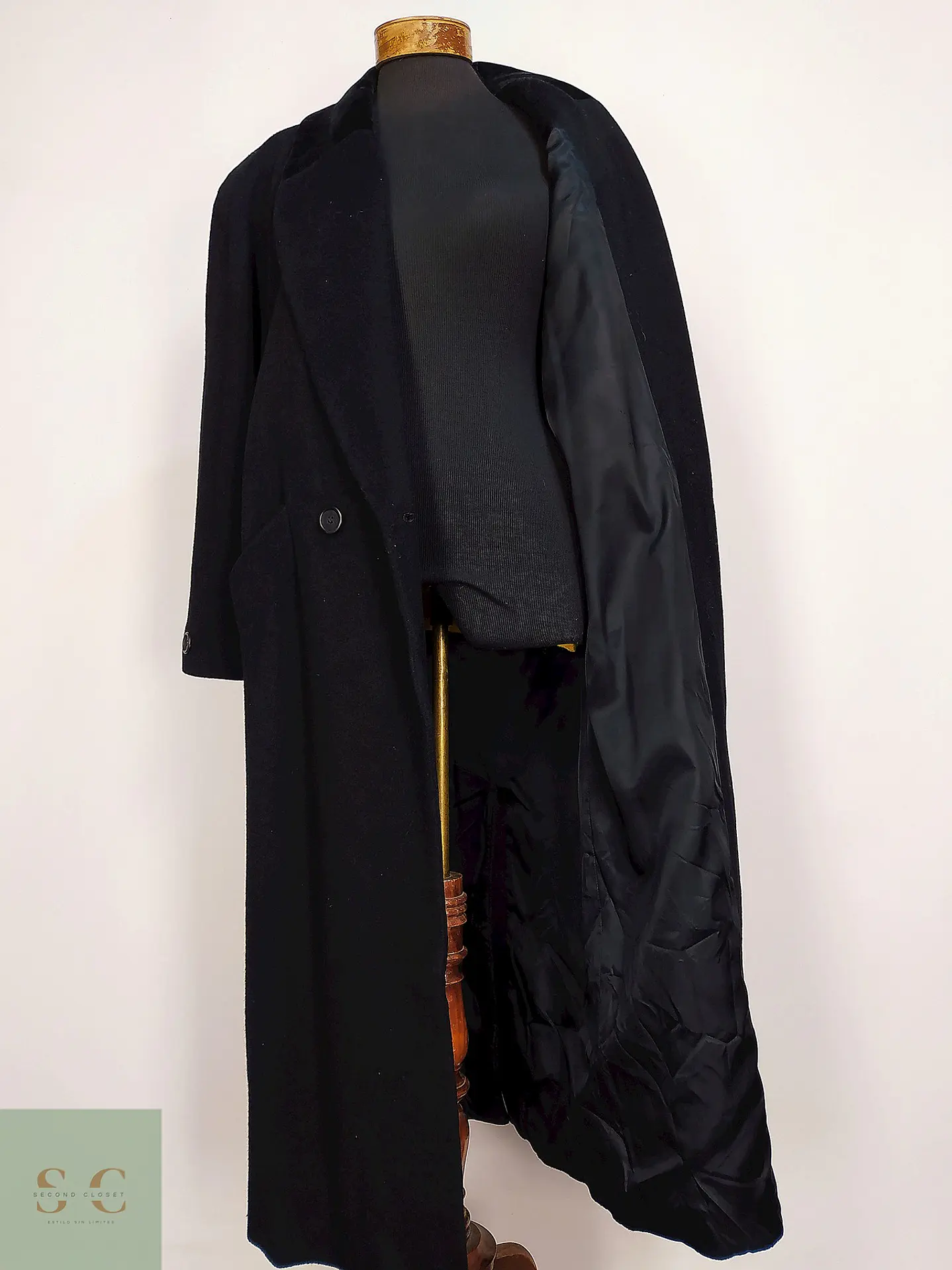 Abrigo Largo Clásico de Paño Jones New York Talla XXL 17
