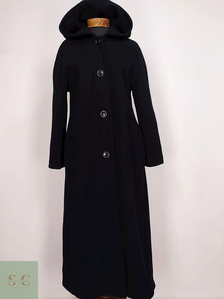 Abrigo Largo Minimalista con Capucha Talla SM 3