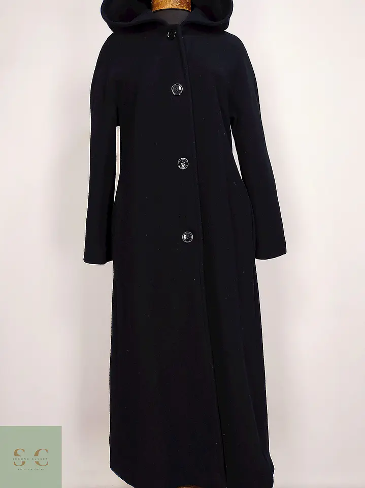 Abrigo Largo Minimalista con Capucha Talla SM 4