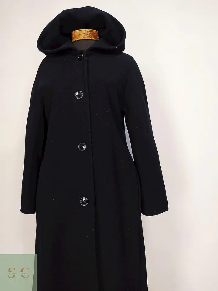 Abrigo Largo Minimalista con Capucha Talla SM 6