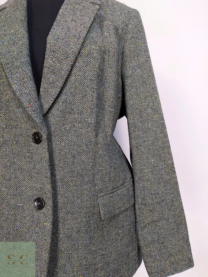Blazer en Lana Tejido Espiga Mona Talla XL 6