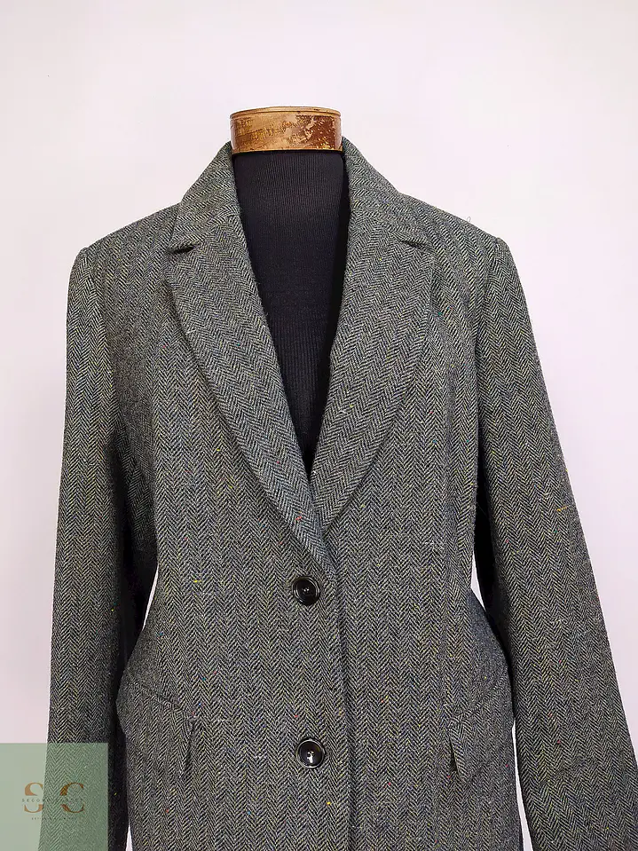 Blazer en Lana Tejido Espiga Mona Talla XL 7