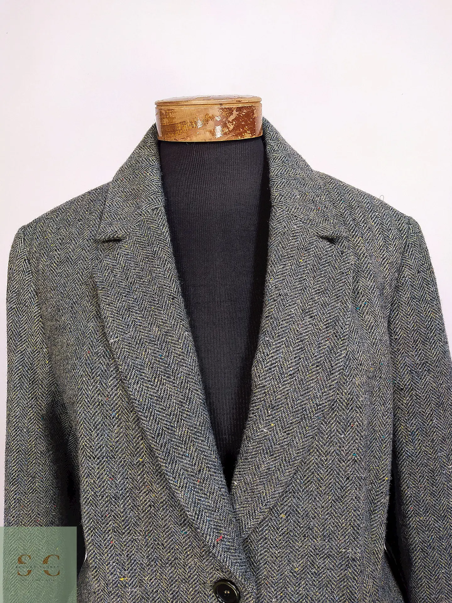 Blazer en Lana Tejido Espiga Mona Talla XL 8