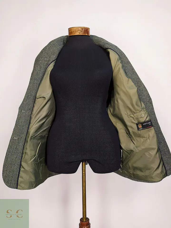 Blazer en Lana Tejido Espiga Mona Talla XL 10