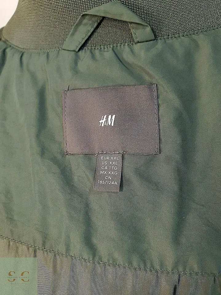 Chaqueta Bomber Ligera Utility H&M Talla XL 9