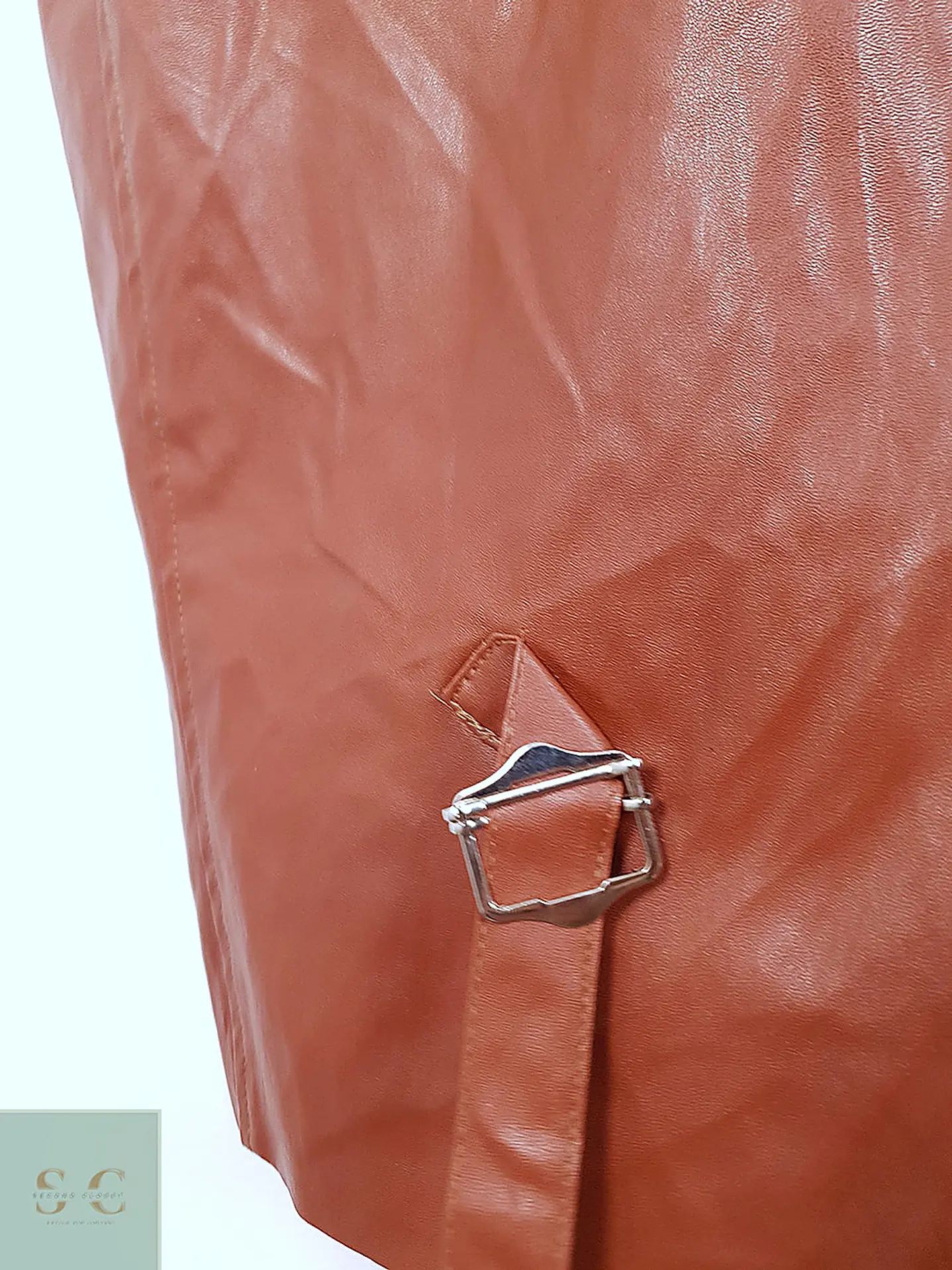 Chaleco Clásico de Ecocuero Camel Talla LXL 5