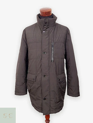 Parka Larga Minimalista de Corte Urbano Pierre Cardin Talla L