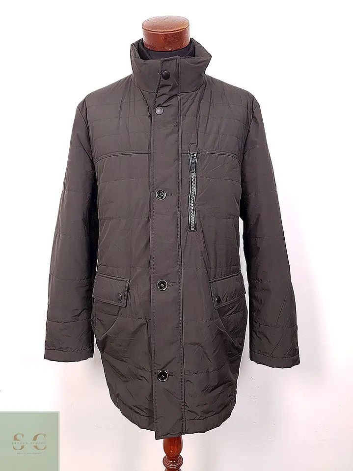 Parka Larga Minimalista de Corte Urbano Pierre Cardin Talla L 2