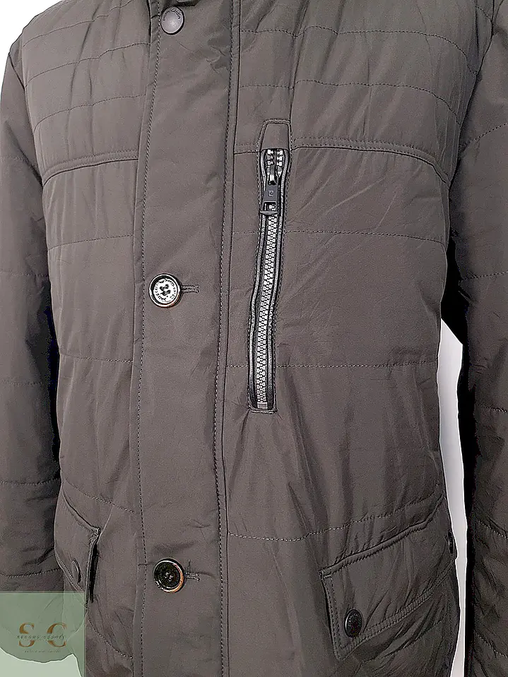 Parka Larga Minimalista de Corte Urbano Pierre Cardin Talla L 13