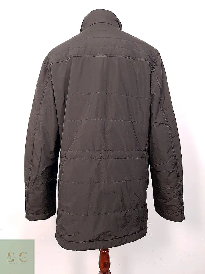 Parka Larga Minimalista de Corte Urbano Pierre Cardin Talla L 14