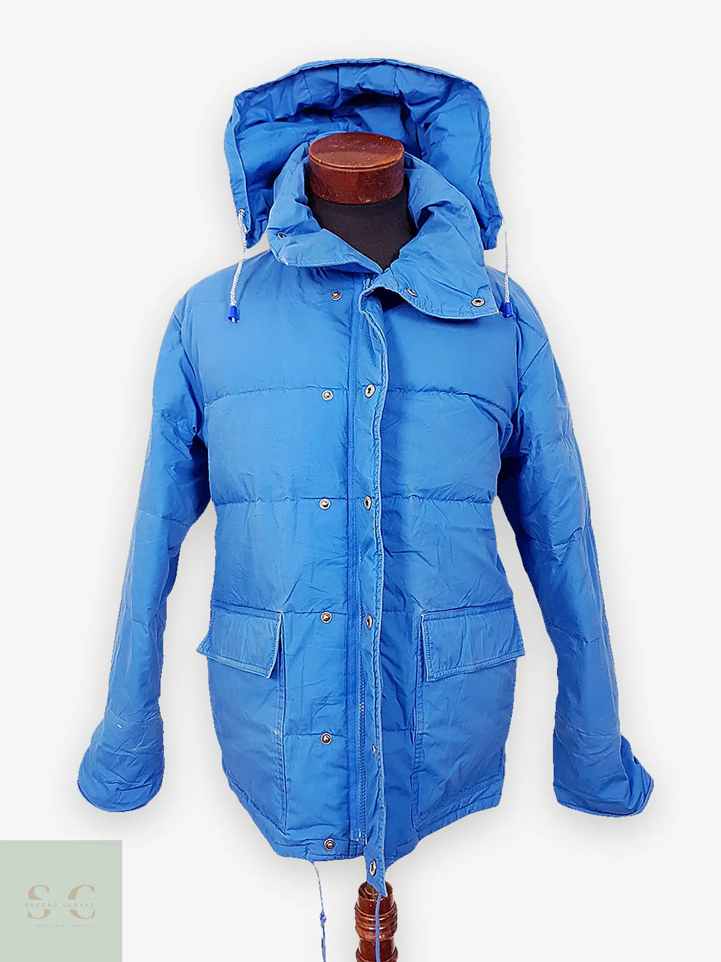 Chaqueta Puffer de Plumas con Capucha Crown Sport Talla L 1