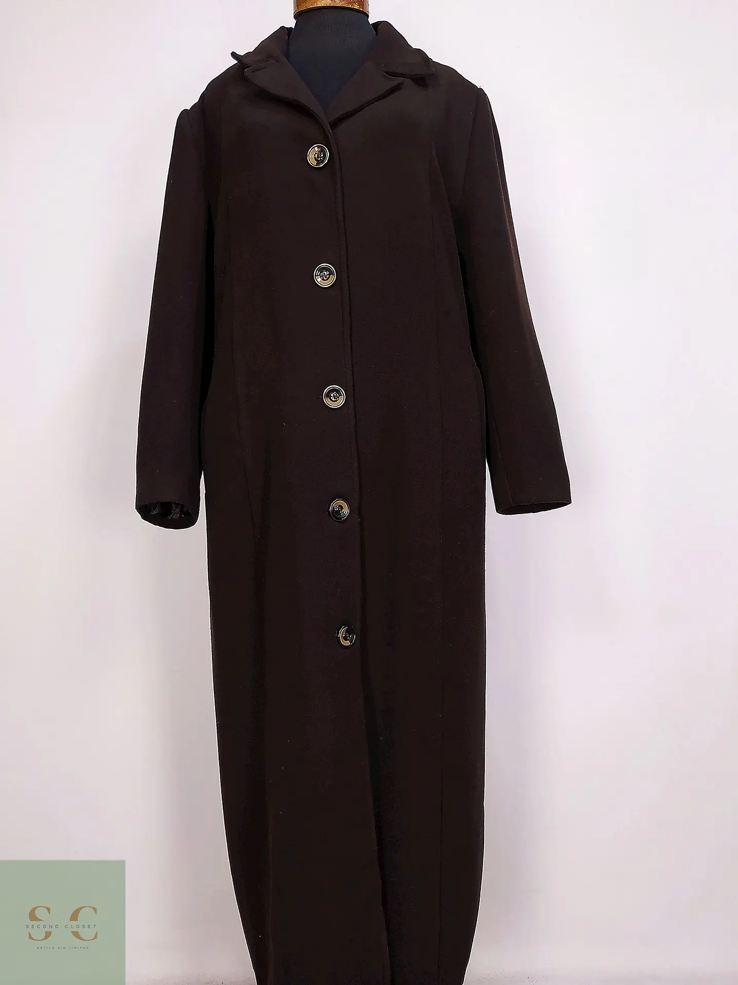 Abrigo Largo Clásico de Paño Berfin Talla XL 2