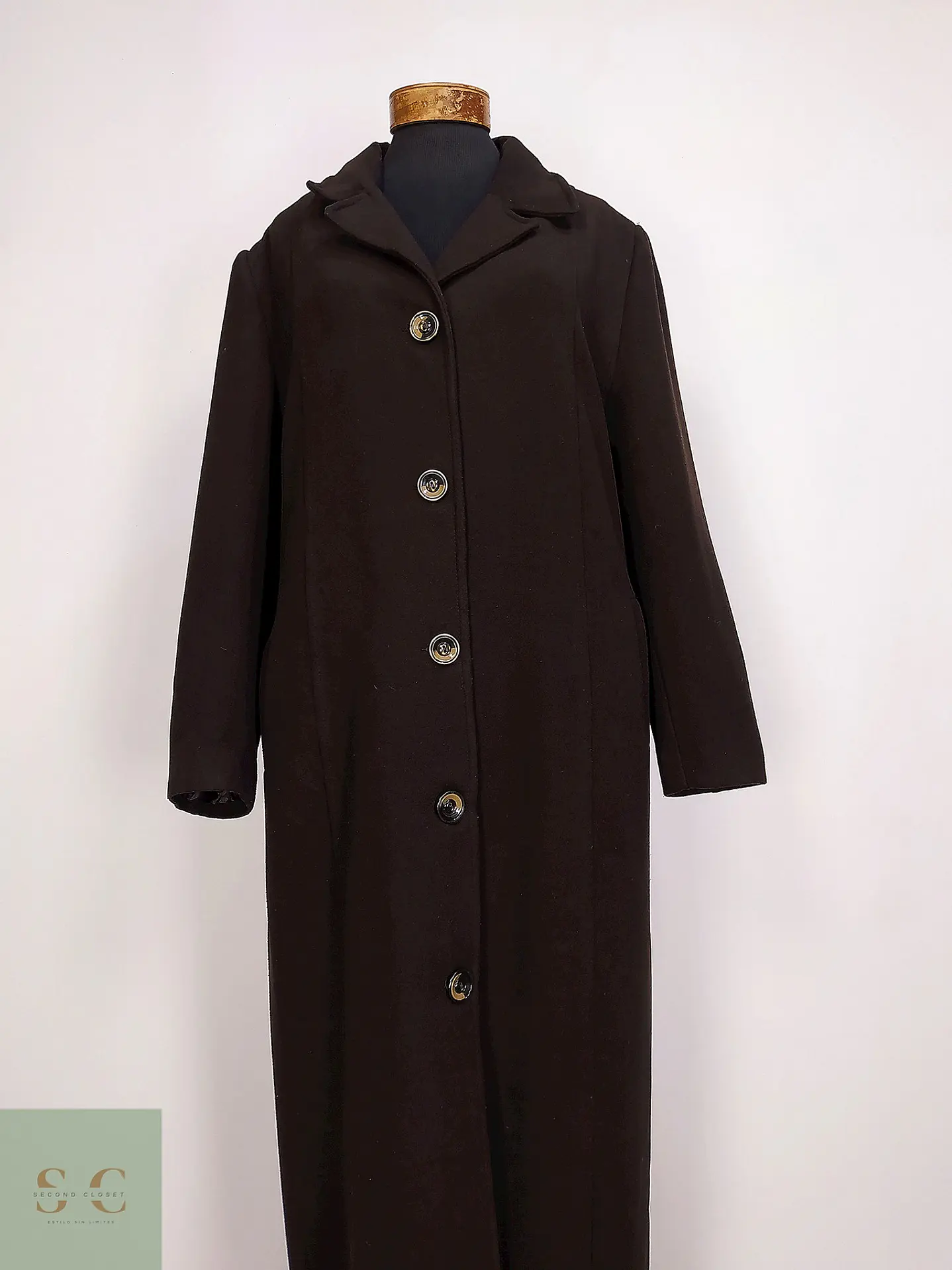 Abrigo Largo Clásico de Paño Berfin Talla XL 3