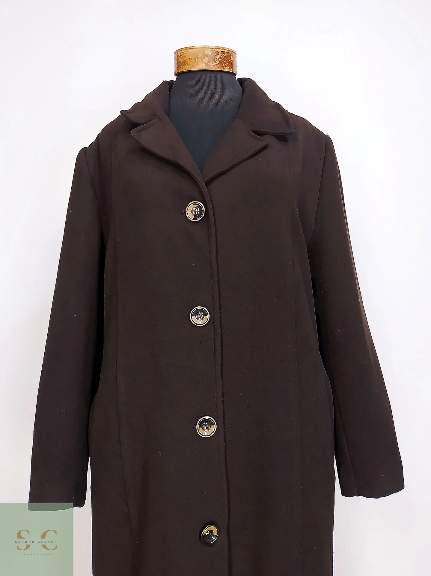 Abrigo Largo Clásico de Paño Berfin Talla XL 5