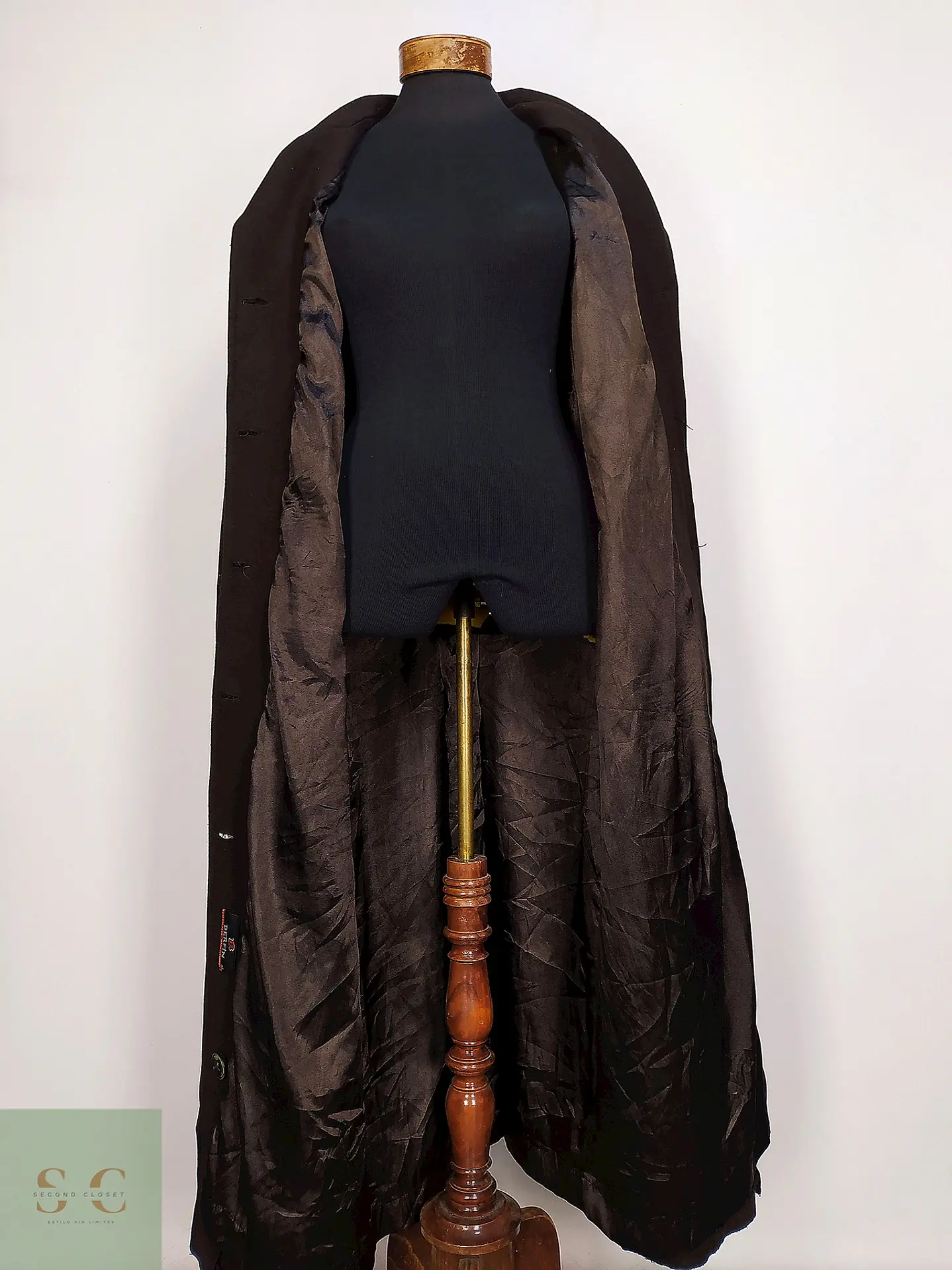 Abrigo Largo Clásico de Paño Berfin Talla XL 8