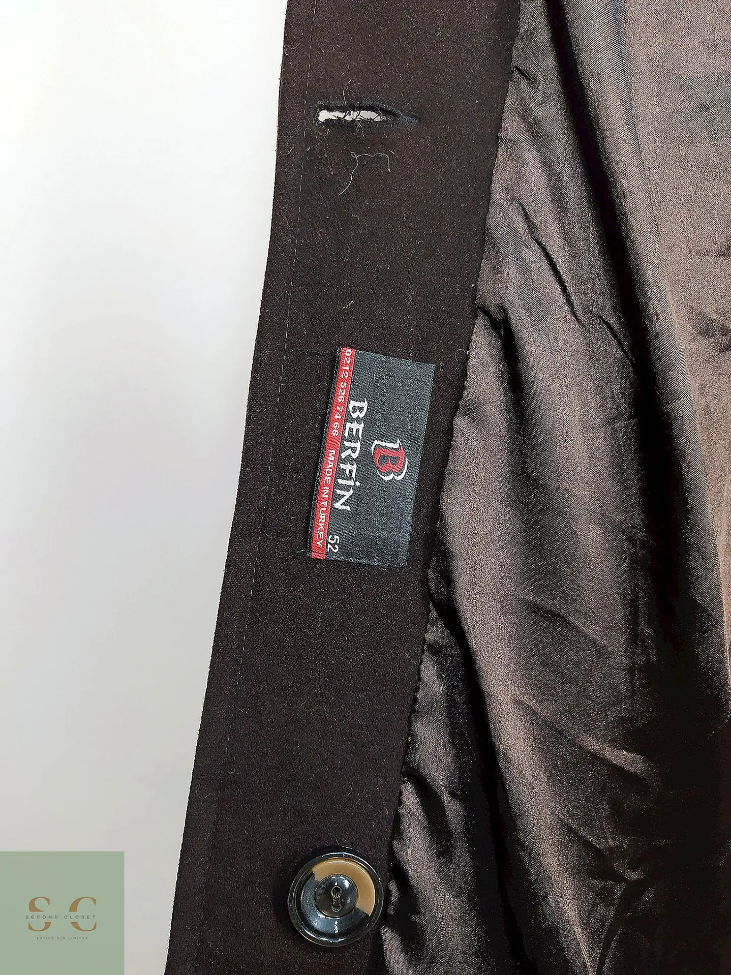 Abrigo Largo Clásico de Paño Berfin Talla XL 9