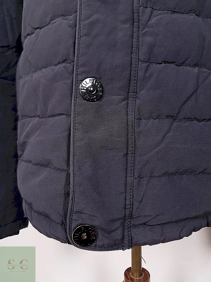 Chaqueta Acolchada Azul Marino con Cuello Tejido Tommy Hilfiger Talla L 4