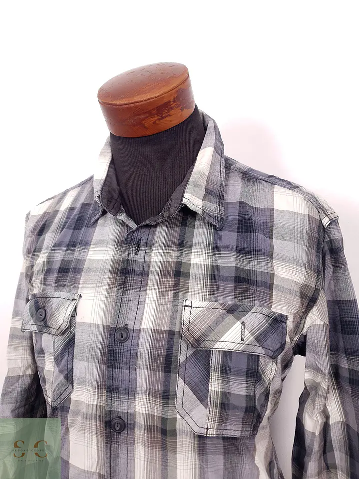Camisa Casual de Algodón a Cuadros Angelo Litrico Talla L 3