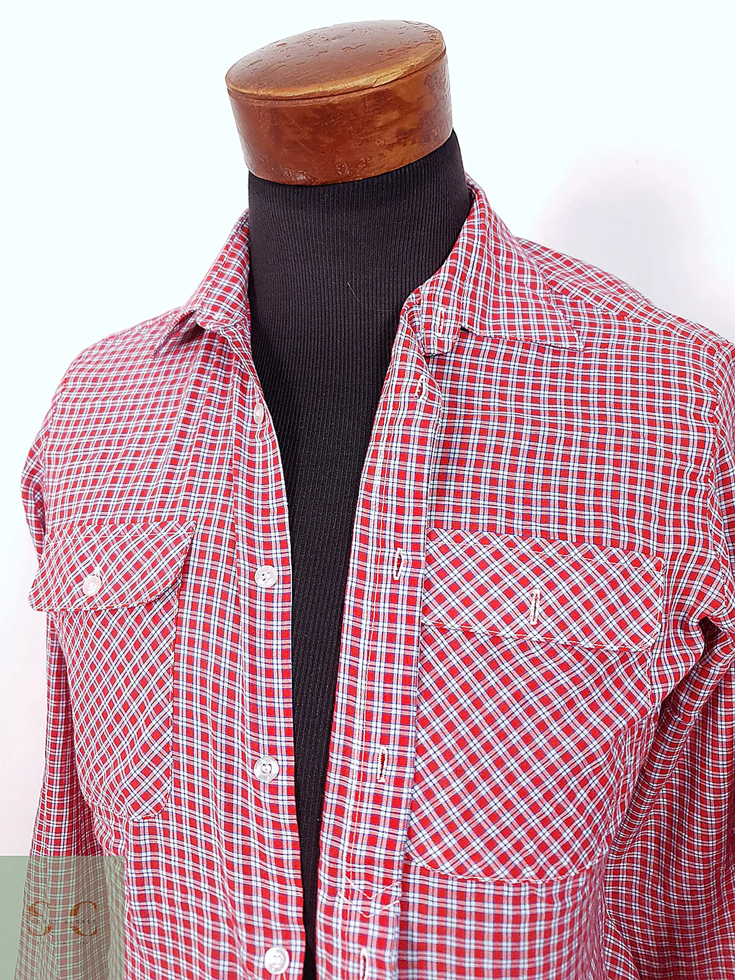 Camisa de Cuadros con Doble Bolsillo Young Style Talla S 4