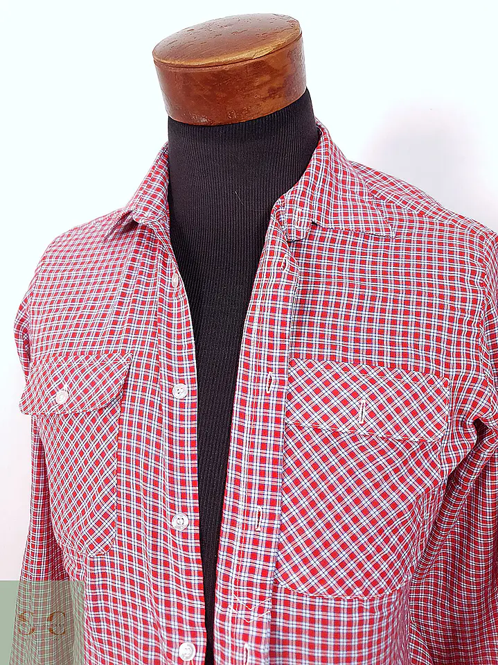 Camisa de Cuadros con Doble Bolsillo Young Style Talla S 4