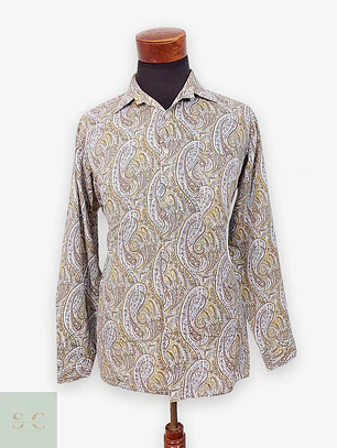 Camisa Estampada Paisley Ocre Tierra Young Style Talla M