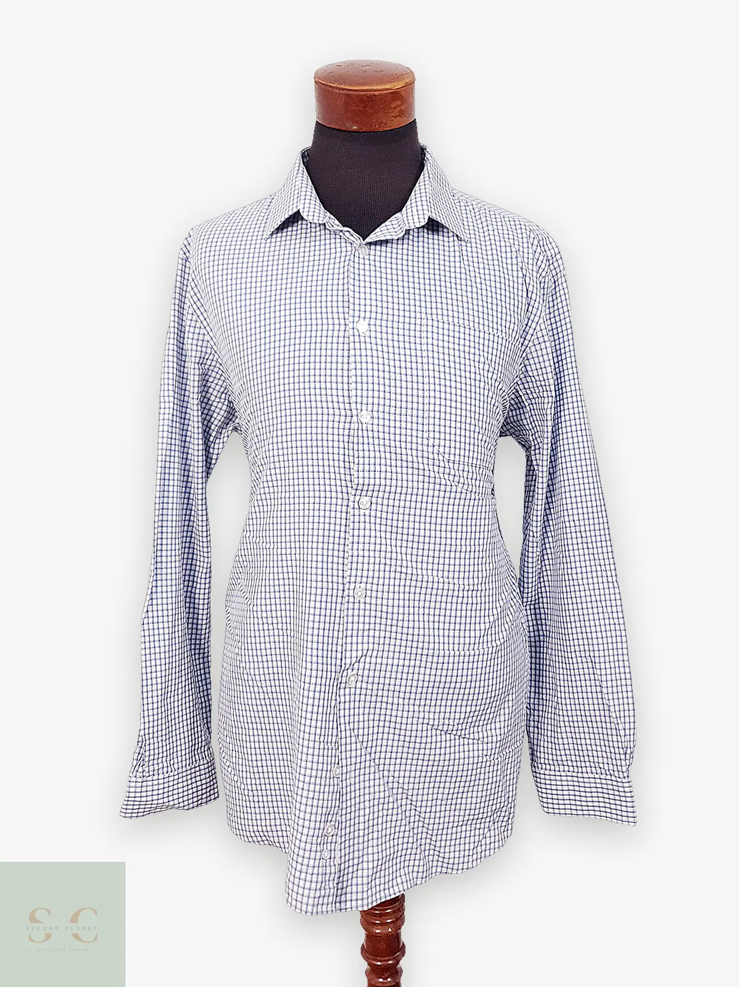 Camisa de Cuadros Micro-Check C&A Talla XL 1