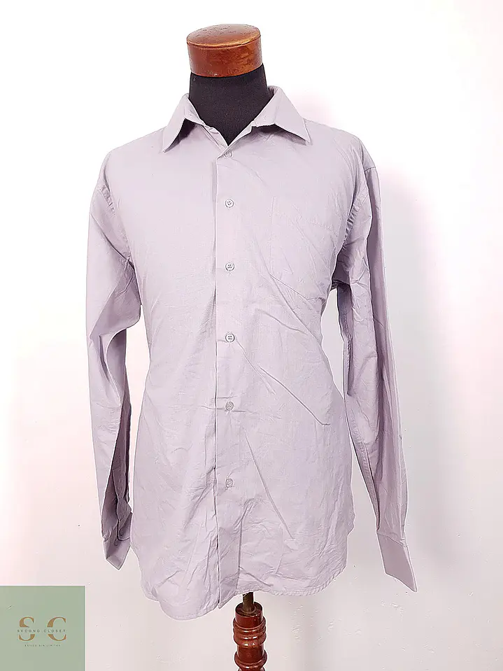 Camisa Clásica de Vestir Lisa Klasmen Talla XXL 2