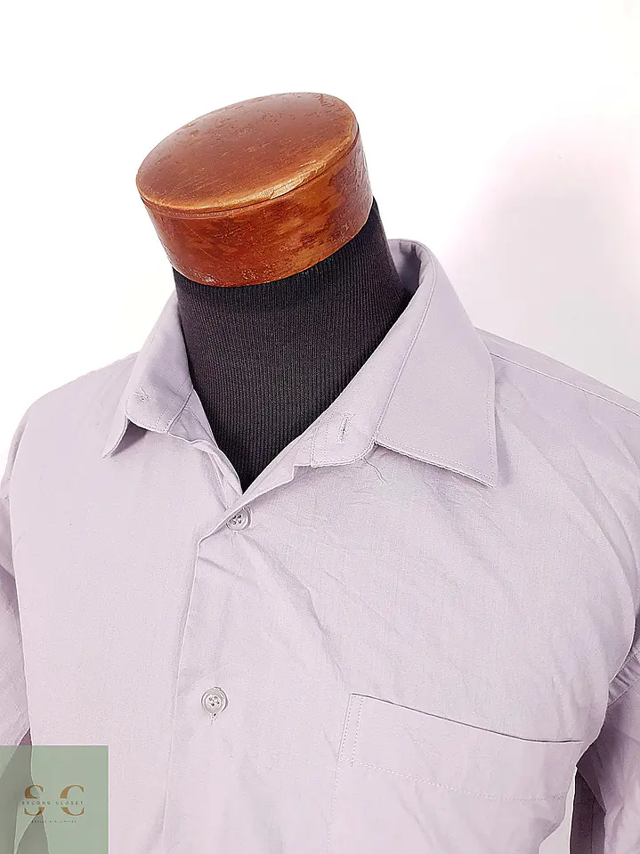 Camisa Clásica de Vestir Lisa Klasmen Talla XXL 3