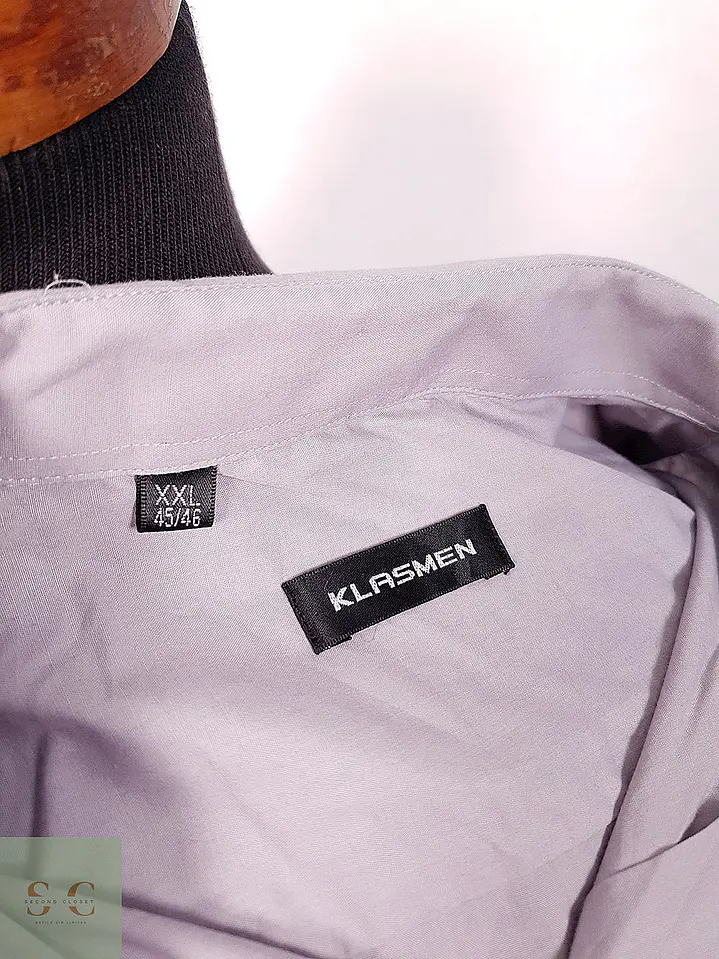 Camisa Clásica de Vestir Lisa Klasmen Talla XXL 4
