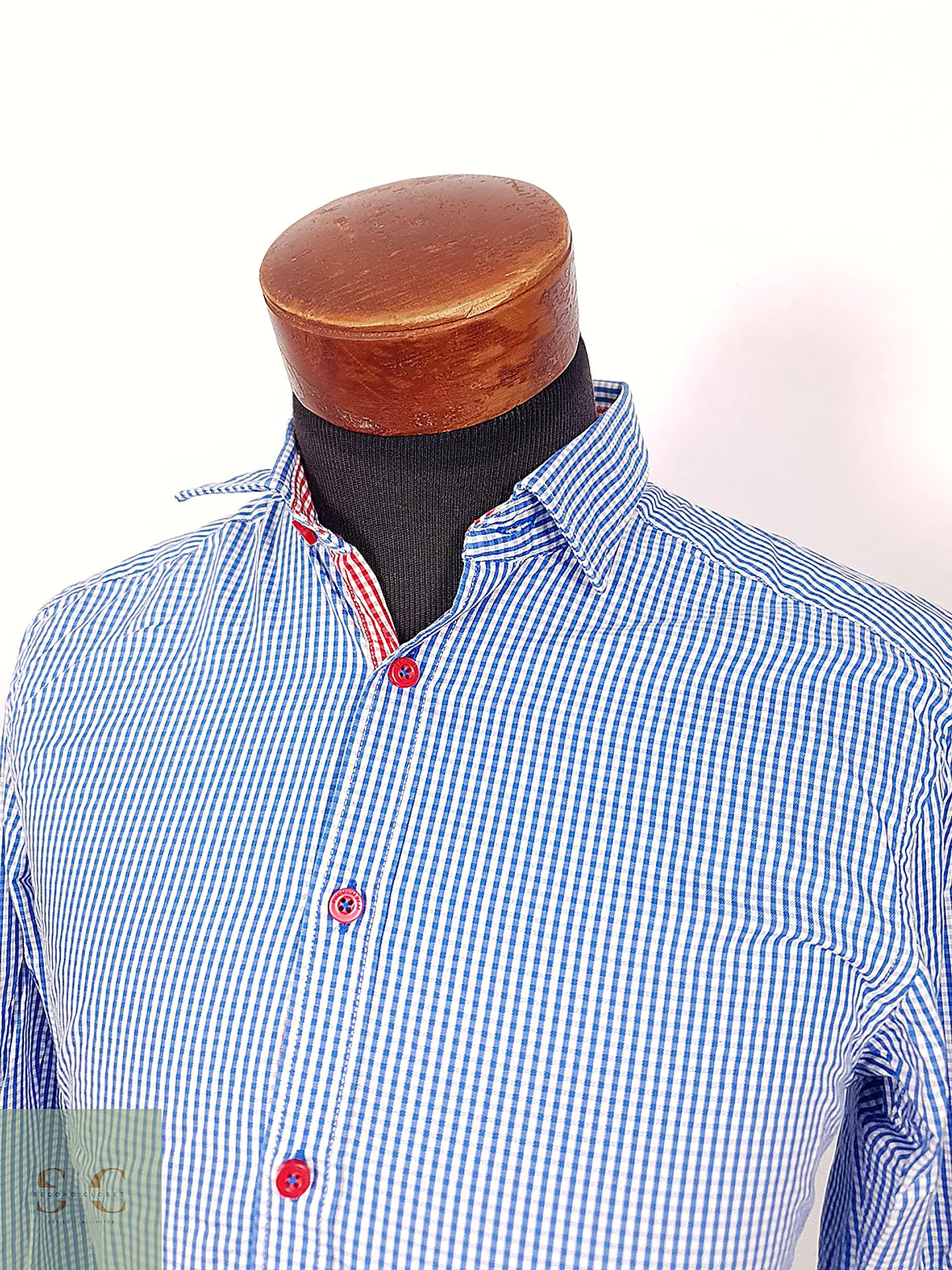 Camisa Entallada de Microcuadros con Contraste Jack & Jones Premium Talla M 4