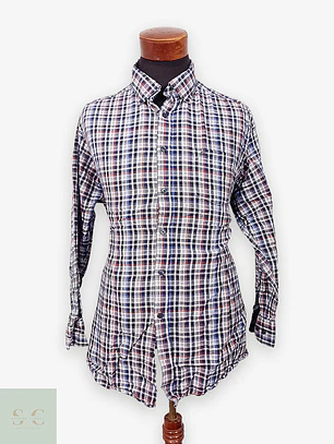 Camisa de Franela a Cuadros Button-Down Casamoda Talla XXL