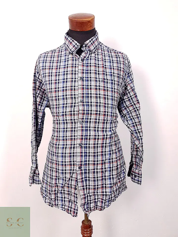 Camisa de Franela a Cuadros Button-Down Casamoda Talla XXL 2