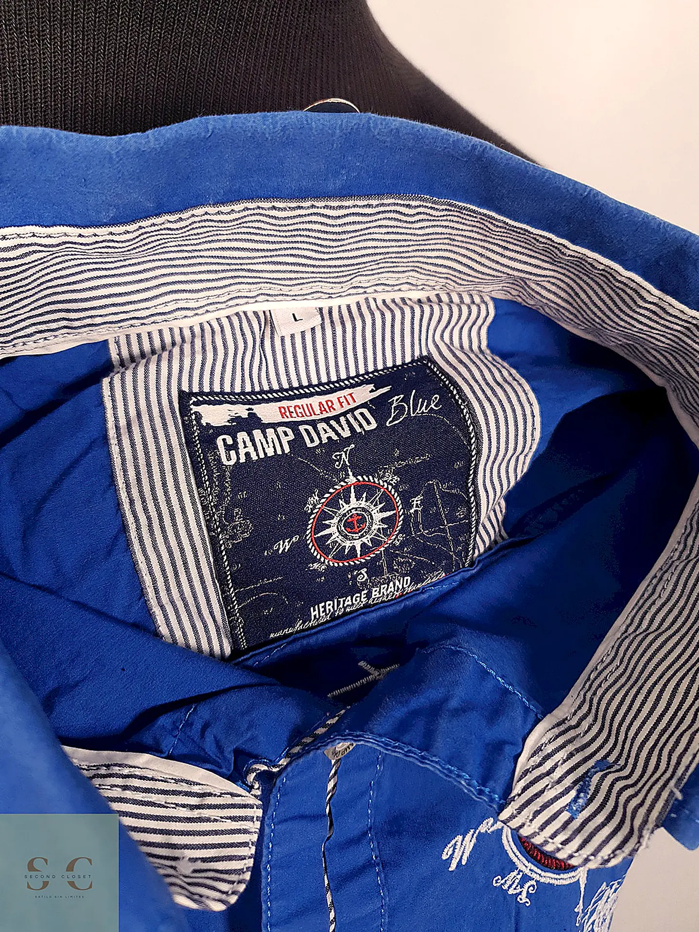 Camisa Casual de Algodón Náutica Camp David Talla L 3