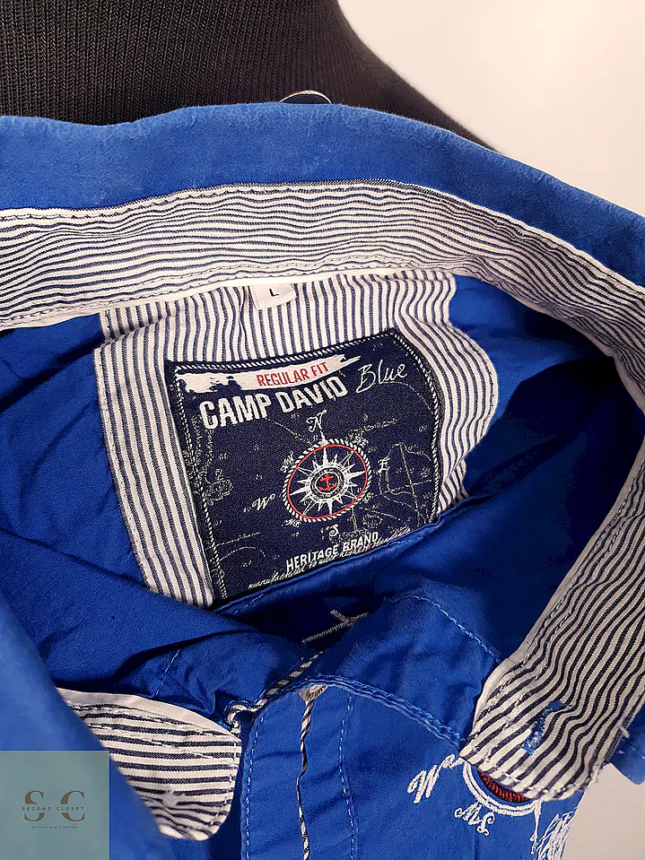 Camisa Casual de Algodón Náutica Camp David Talla L 3