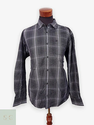 Camisa Casual a Cuadros Tonalidad Plomo s.Oliver Talla XL