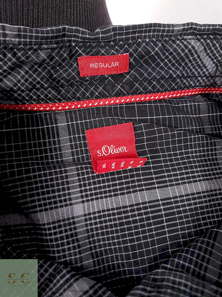 Camisa Casual a Cuadros Tonalidad Plomo s.Oliver Talla XL 3