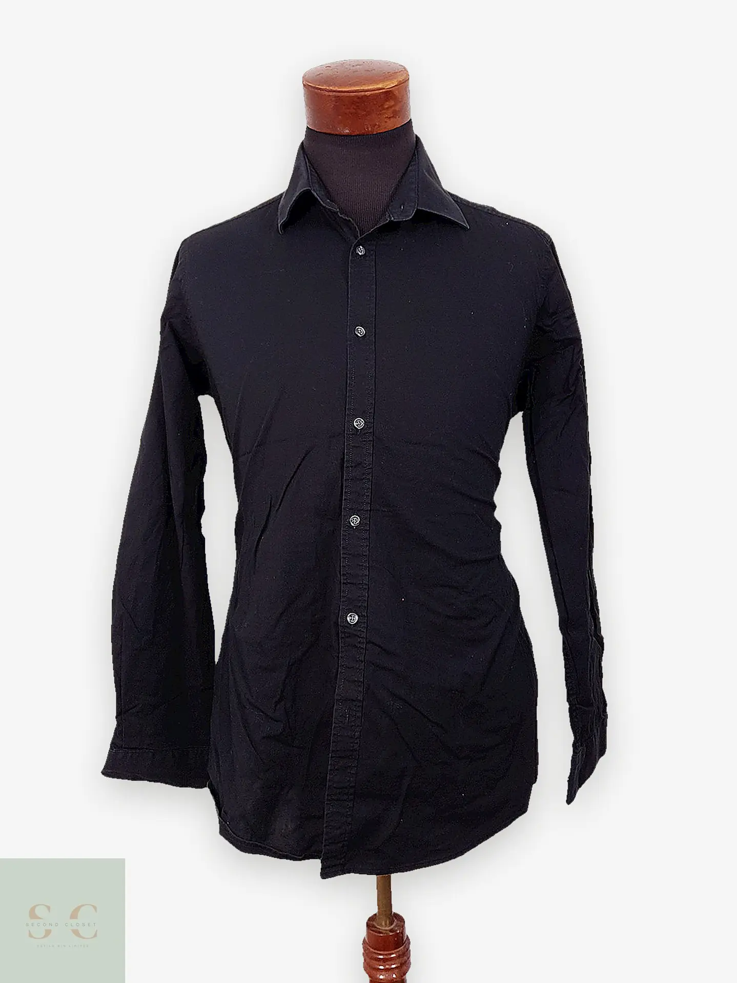 Camisa Formal Lisa Negra Luciano Talla L 1