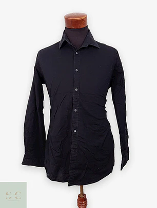 Camisa Formal Lisa Negra Luciano Talla L