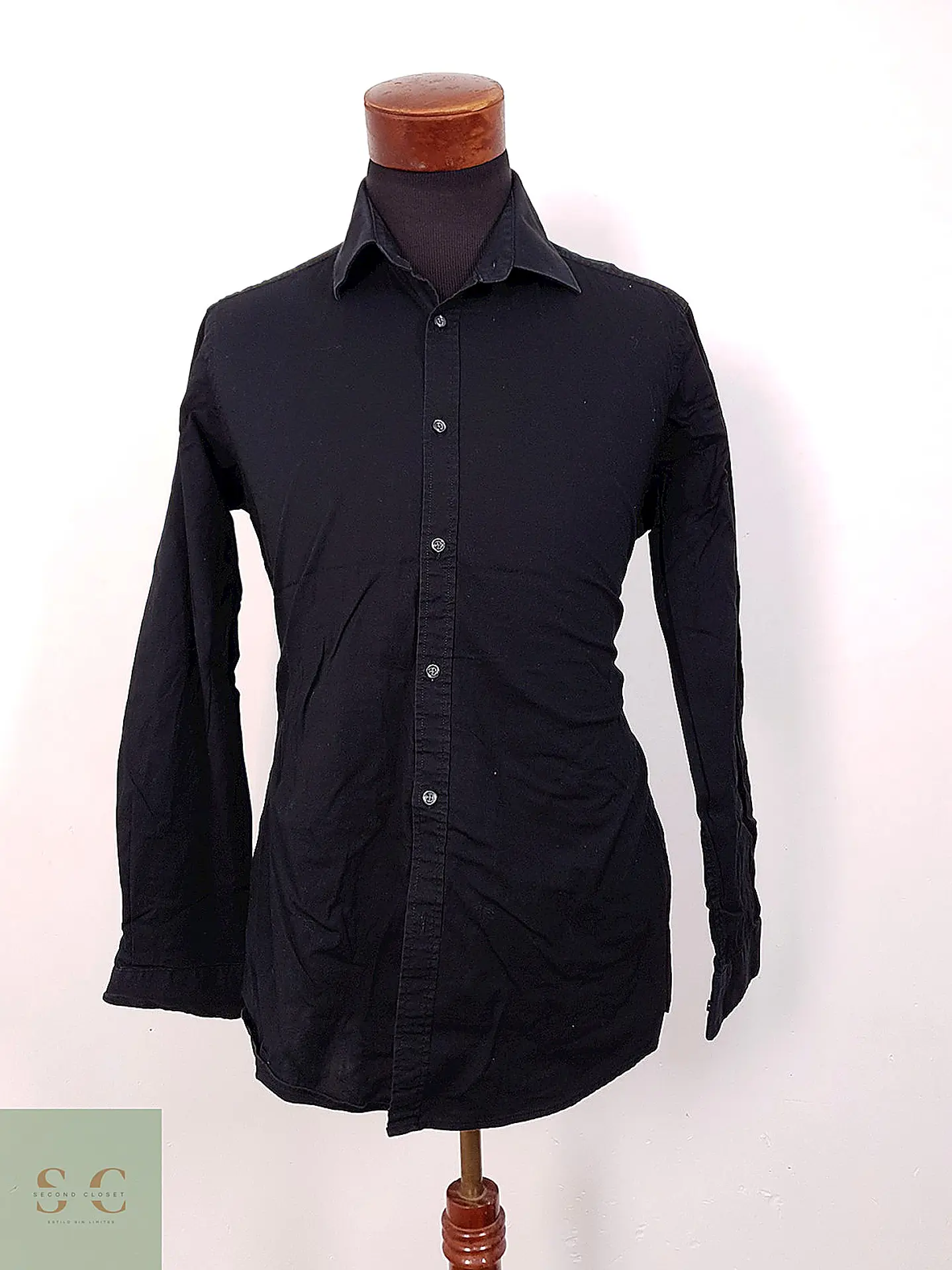 Camisa Formal Lisa Negra Luciano Talla L 2